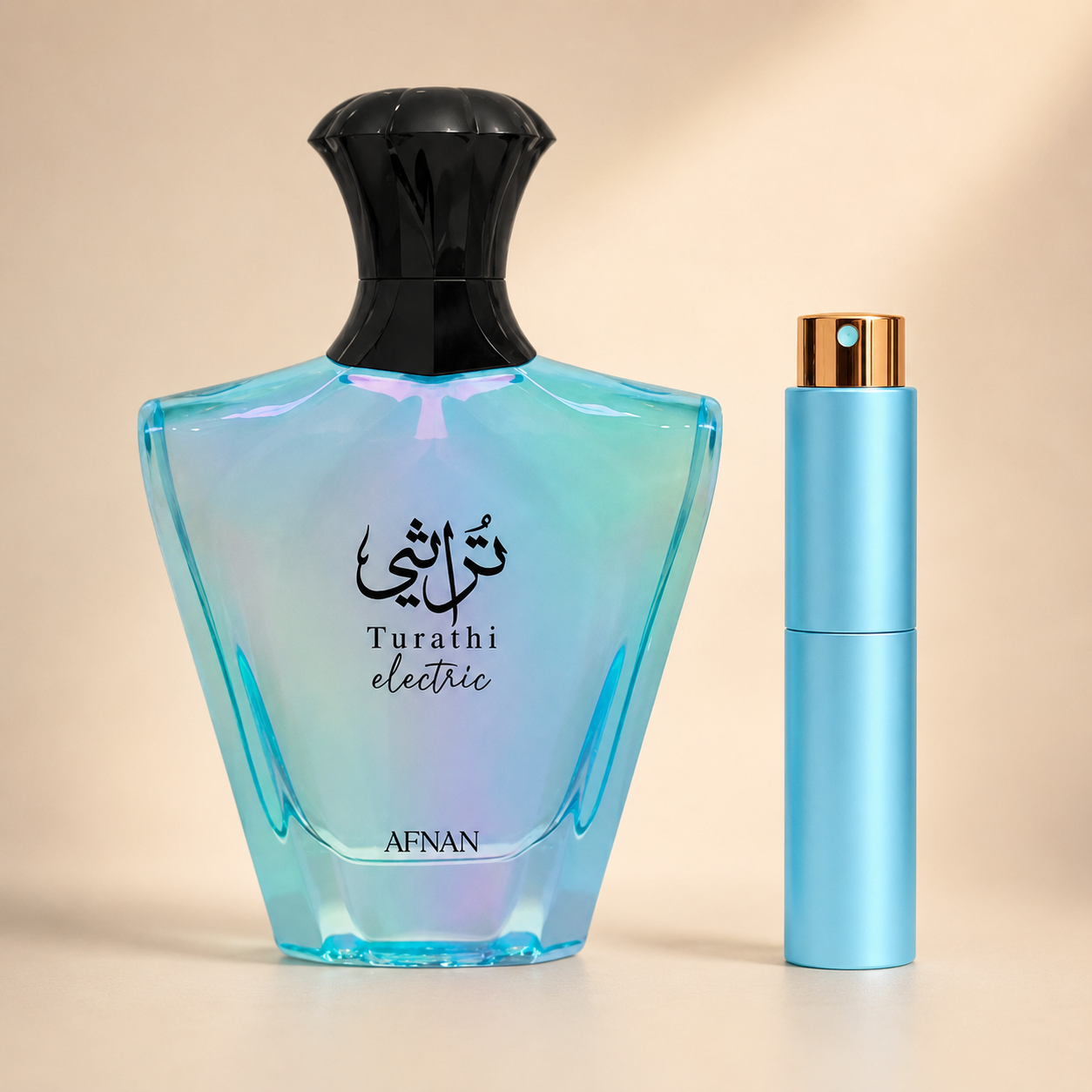 Afnan Turathi Electric med Metallic Lyseblå Premium Twist Atomizer