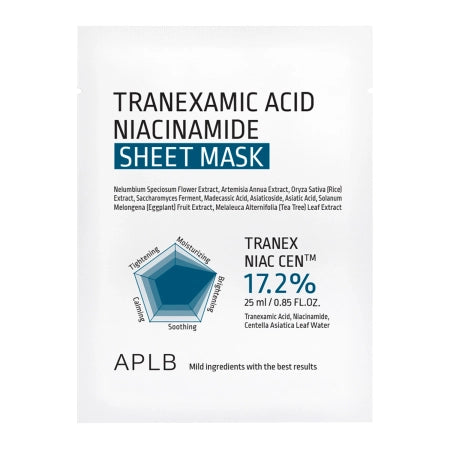 Niacinamide glow-sheetmaske – APLB 25 ml