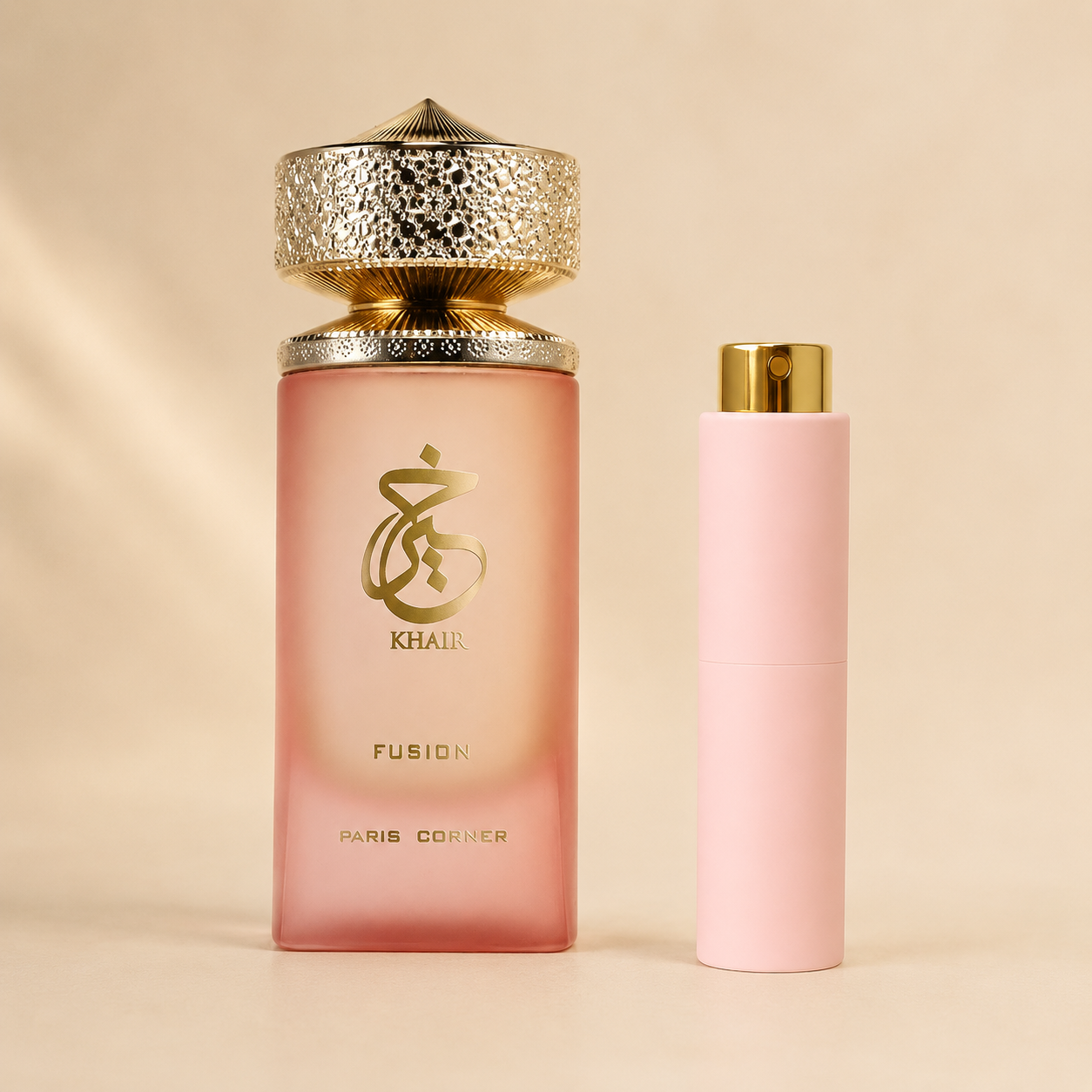 Paris Corner Khair Fusion med Mat Pink Premium Twist Atomizer