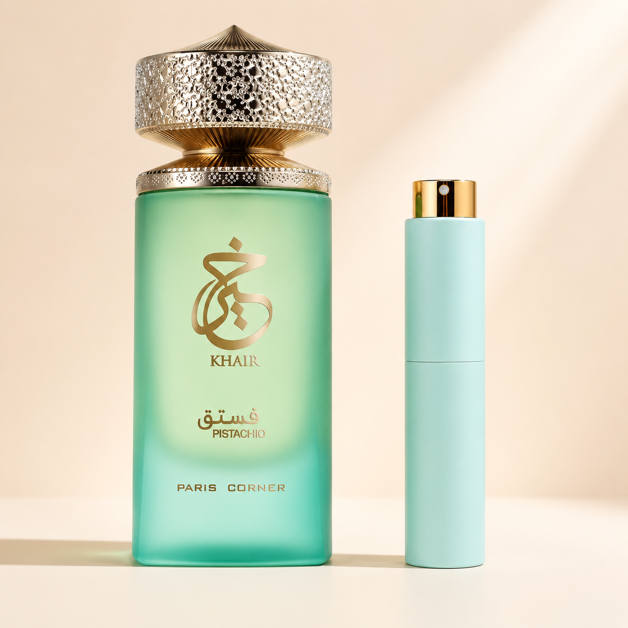 Paris Corner Khair Pistachio med Mat Mintgrøn Premium Twist Atomizer